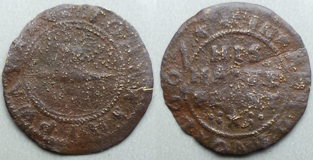 Reading, John Shipway 1667 halfpenny Reading, John Shipway 1667 halfpenny